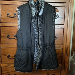 Fur vest. Reversible. Gallery NY.  XL. Reversible. NWT.